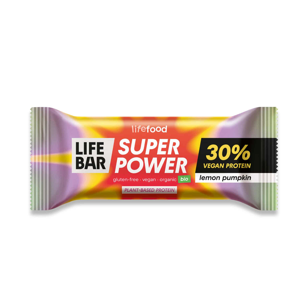 Nyhed: Super Power proteinbar - lemon pumpkin øko