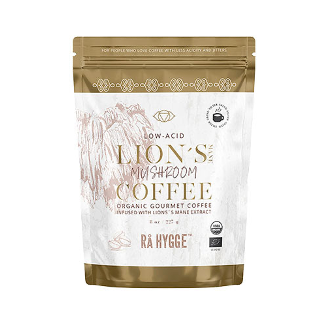 Kaffe m Lion's Mane svampeekstrakt