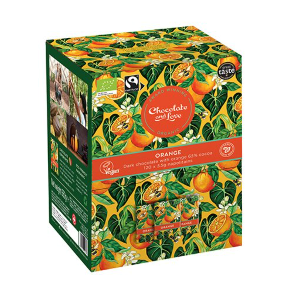 Dispenser Orange chokolade 120 stk