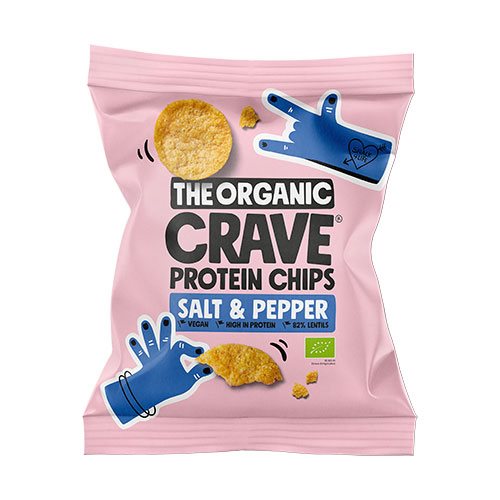 Veganske Protein Chips m Salt og peber