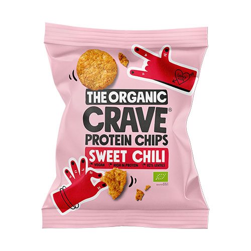 Veganske Protein Chips m Sweet Chili