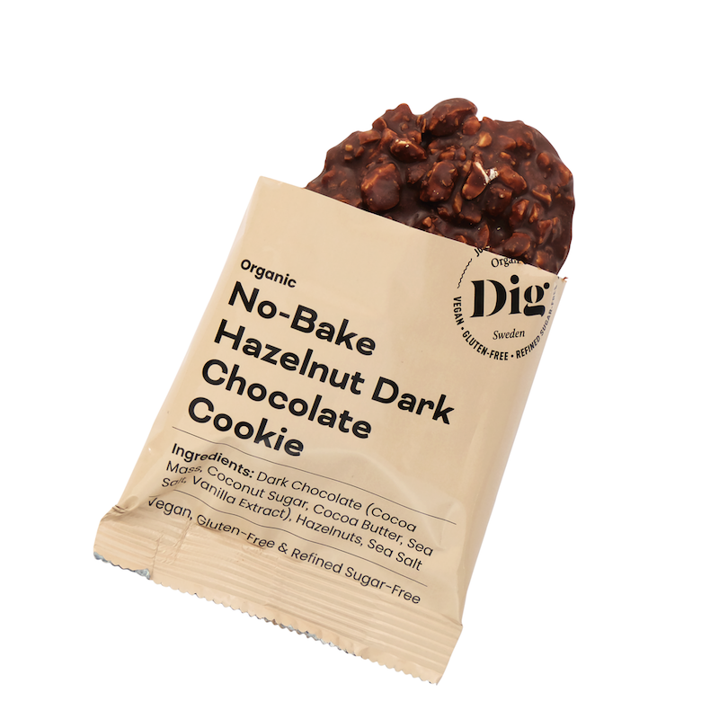 No-Bake Hazelnut Dark Chocolate Cookie